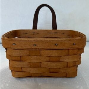 Longaberger Medium Basket with Leather Handle